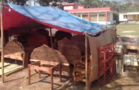 উজিরপুরে সরকারি স্কুলের মাঠ দখল করে ফার্নিচারের ব‍্যবসা