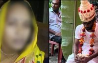 পিরোজপুরে দুদিন অনশনের পর প্রেমিকের সঙ্গে এক সন্তানের জননীর বিয়ে