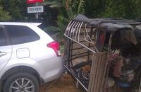 বরিশালে মাহিন্দ্রা-প্রাইভেটকারের সংঘর্ষে নারী নিহত, আহত ৫