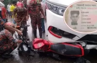 হানিফ পরিবহনের চাপায় মোটরসাইকেল চালক নিহত