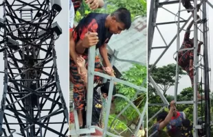 পটুয়াখালীতে নিখোঁজ কিশোরীকে মোবাইল টাওয়ারের চূড়া থেকে উদ্ধার