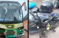 বরিশালে বাস মোটরসাইকেলের মুখোমুখি সংঘর্ষে চালক নিহত