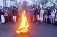 ঝালকাঠিতে বরিশাল-পিরোজপুর মহাসড়ক অবরোধ