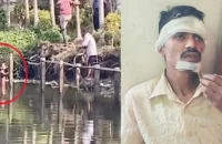 চোর সন্দেহে আটক ১ : পুলিশের গাড়ি থেকে লাফিয়ে পালানোর চেষ্টা