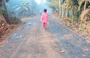 লালমোহনে সড়ক সংস্কারে অনিয়ম