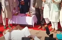 মঞ্চেই শুয়ে পড়লেন জামায়াতের আমির