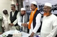 জামায়াতের পরাজিত প্রার্থীর কার্যালয়ে ফুলের মালা নিয়ে গেলেন বিএনপি’র বিজয়ী প্রার্থী