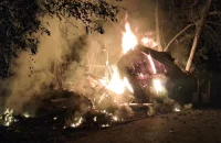 আগুনে বিধবার বসতঘর পুড়ে ছাই