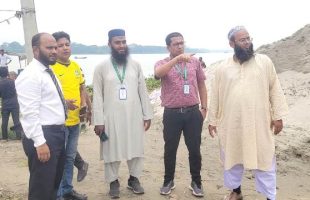 সুগন্ধা নদীর ওপর সেতু নির্মাণে নতুন আশার আলো, পরিদর্শনে বাংলাদেশ সেতু কর্তৃপক্ষ
