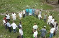 ঝালকাঠিতে মানববৃক্ষ তৈরি করে পরিবেশ দিবস উদযাপন