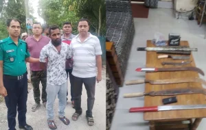 বরিশালের আলোচিত সন্ত্রাসী ‘দাও মাসুদ’ অবশেষে পুলিশের জালে