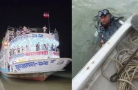 সুন্দরবন লঞ্চের ধাক্কায় ট্রলারডুবি, নিখোঁজ ২ জনকে উদ্ধারে নদীতে ডুবুরি