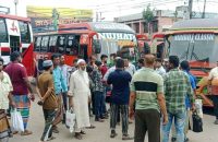 সাড়ে পাঁচ ঘণ্টা পর বরিশালে বাস চলাচল স্বাভাবিক