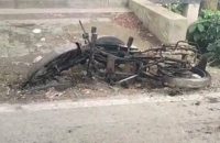 বরিশালে গভীর রাতে গ্যারেজ থেকে বের করে মোটরসাইকেলে আগুন