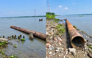 বেকুটিয়া সেতুর নিচে সরকারি পাইপ চুরি, বিএনপি নেতাসহ আটক ৯