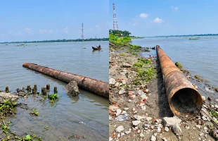 বেকুটিয়া সেতুর নিচে সরকারি পাইপ চুরি, বিএনপি নেতাসহ আটক ৯
